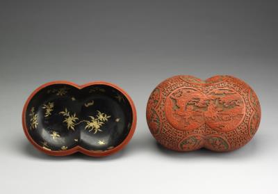 图片[3]-Carved polychrome lacquer box in the shape of conjoined spheres,  Qianlong reign (1736-1795), Qing dynasty-China Archive